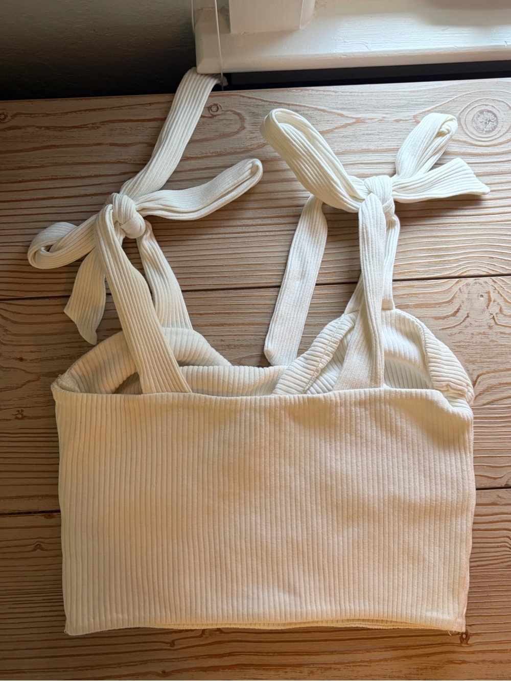 superdown Ribbed Tie-Shoulder Top - Picture 3 of 4
